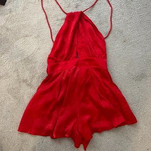 Red romper (revolve) - size S